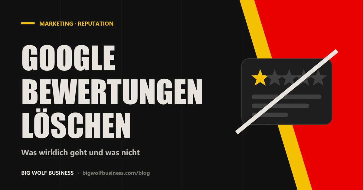Grafik: Google Bewertungen löschen, was geht und was nicht