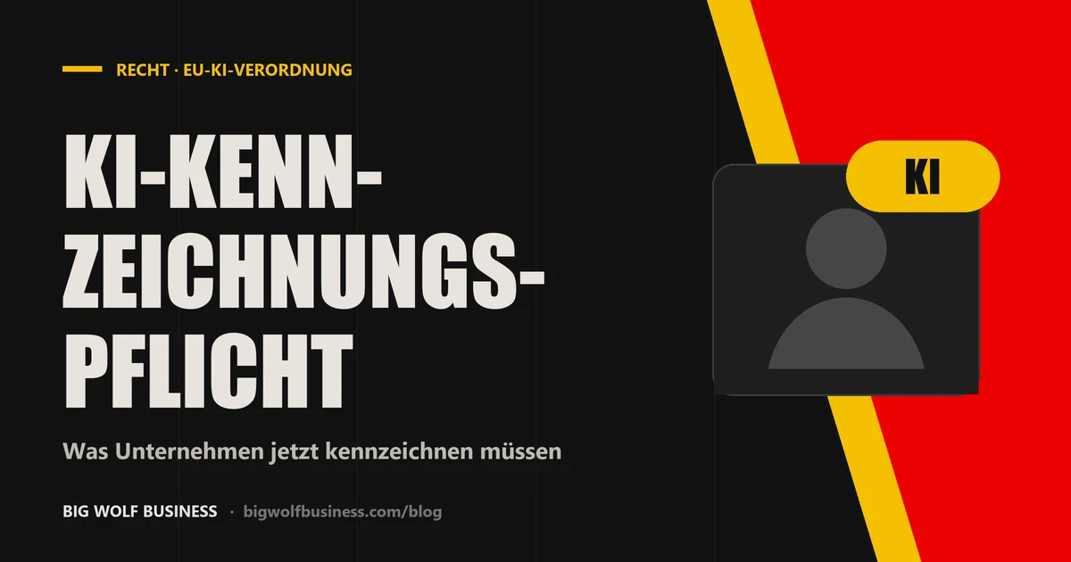Grafik: KI-Kennzeichnungspflicht 2026 für Unternehmen