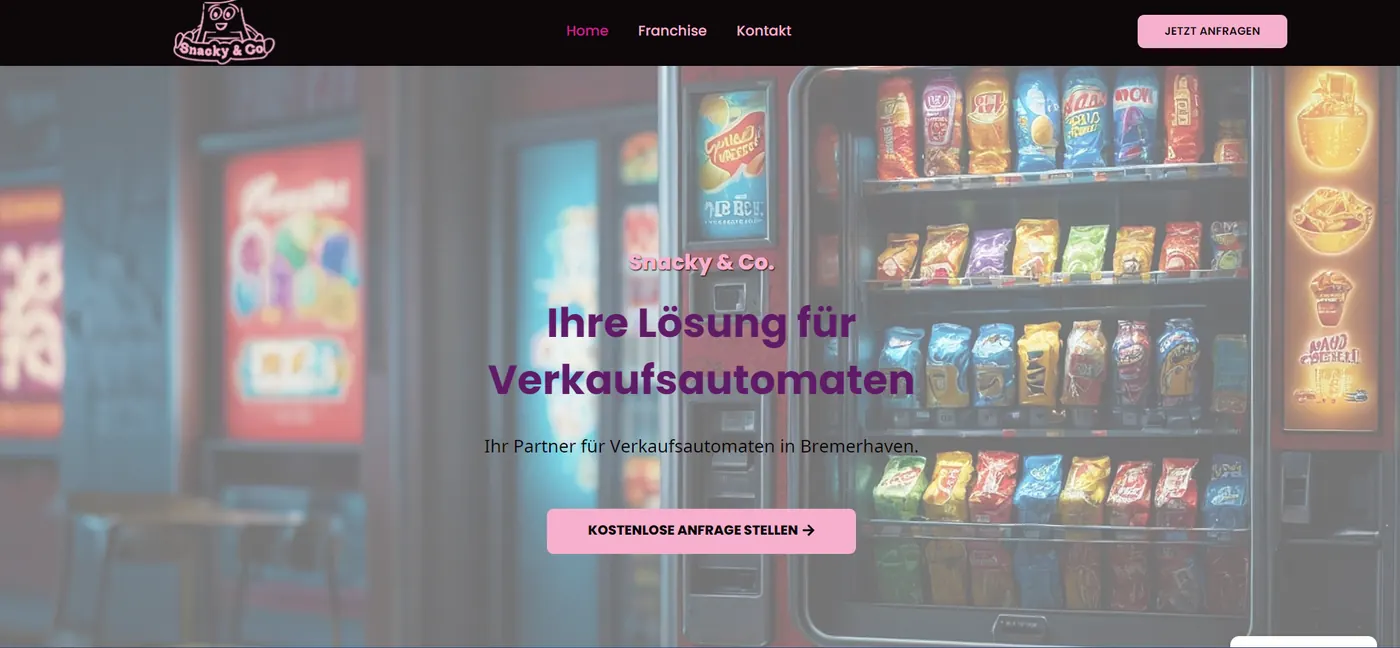Website für Snacky & Co