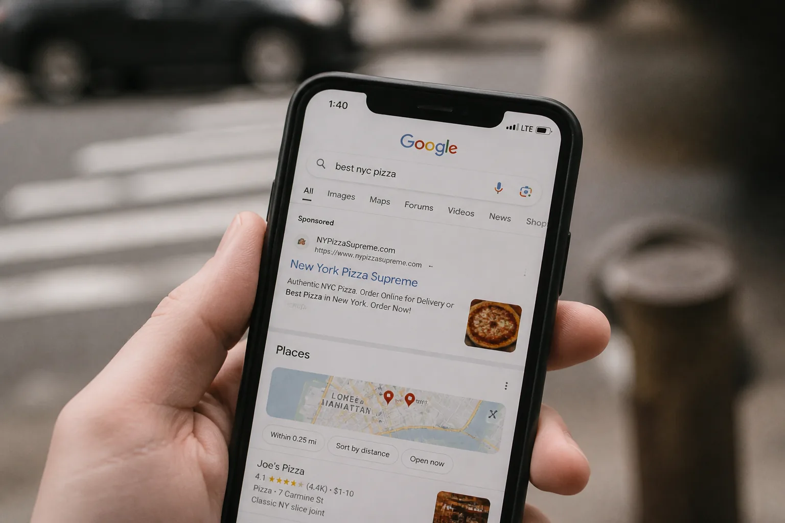 Google Ads Kampagne wird am Bildschirm ausgewertet