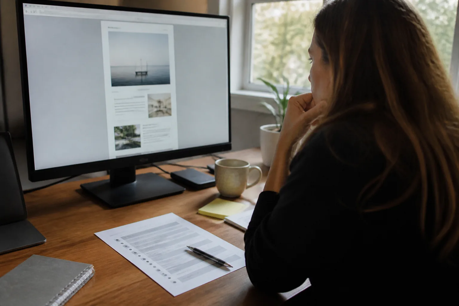 E-Mail-Kampagne wird am Bildschirm gestaltet