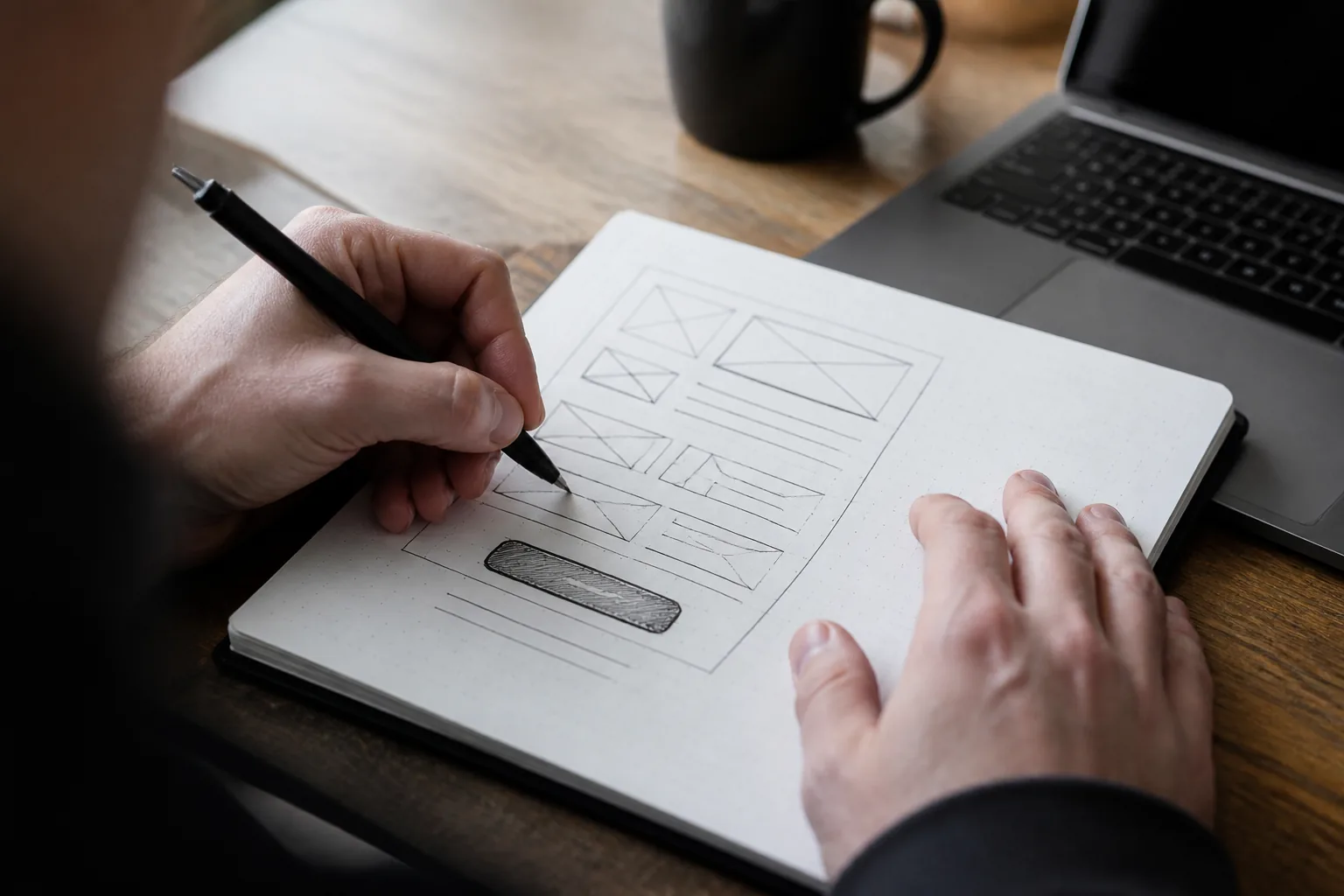 Landingpage-Layout mit Call-to-Action